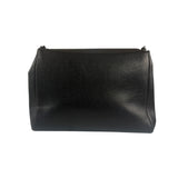 Chanel Black Pebbled Leather Curved Flap 1997