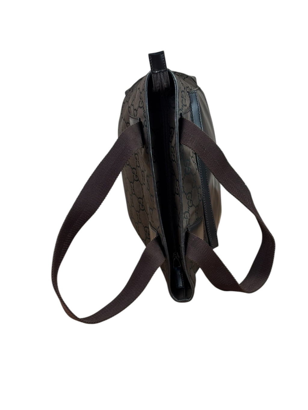 Gucci GG Nylon Tote Bag Brown Monogram Canvas