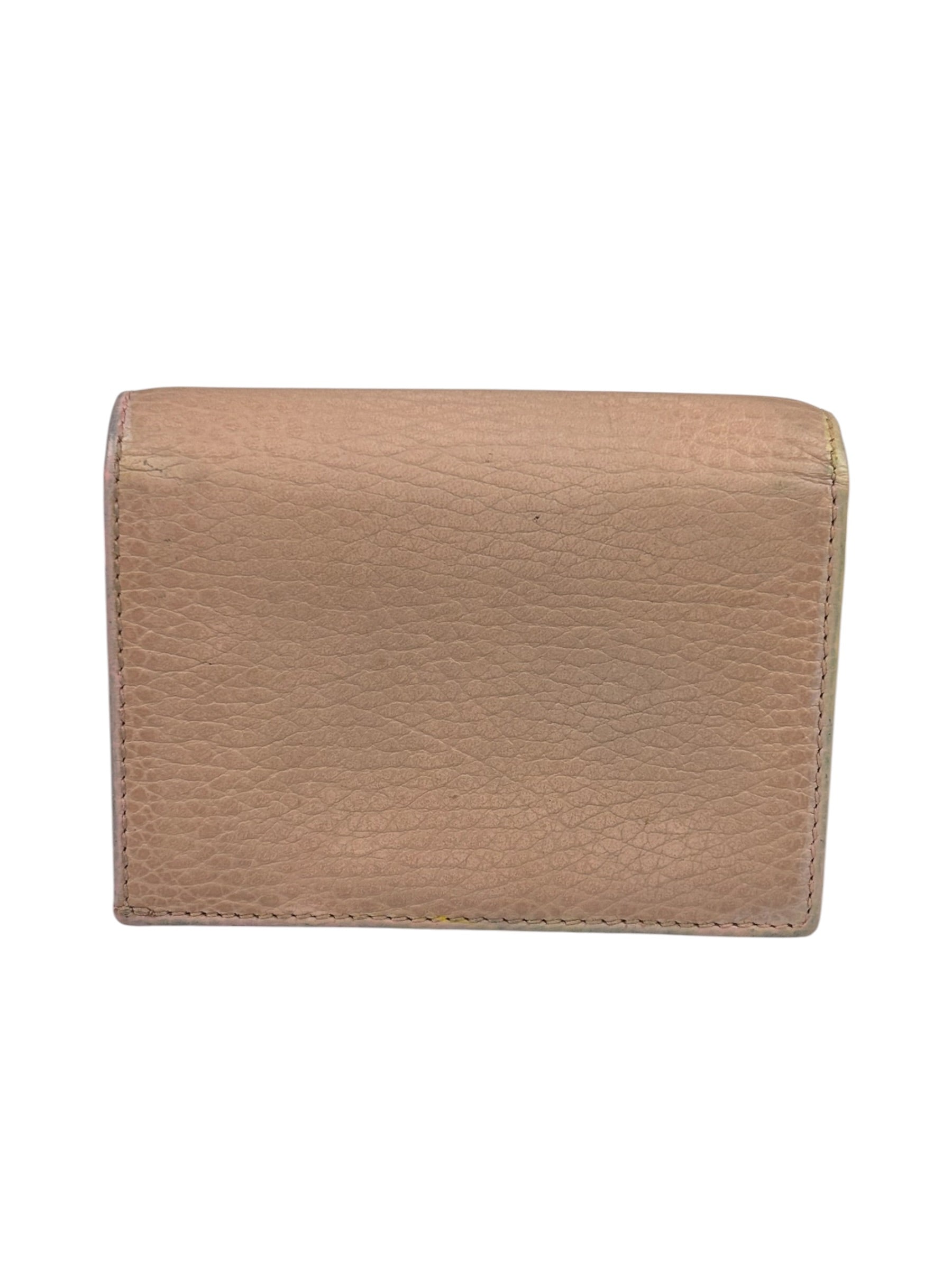 Gucci GG Nude Pink Leather Marmont Compact Eallet