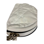 Christian Dior White Leather Micro Vibe Two-Way Bag