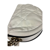 Christian Dior White Leather Micro Vibe Two-Way Bag