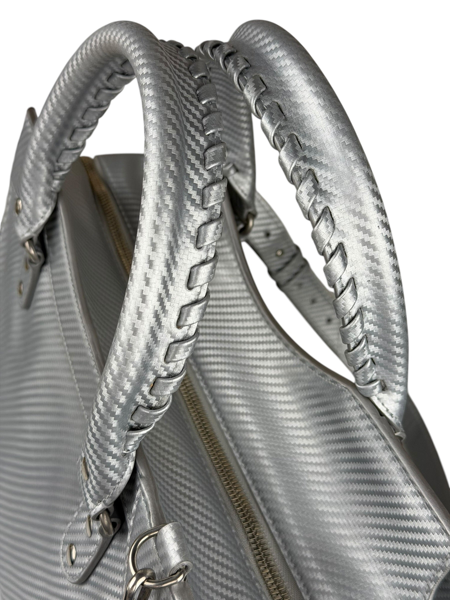 Balenciaga Carbon Fiber Silver Neo Classic City Bag Medium
