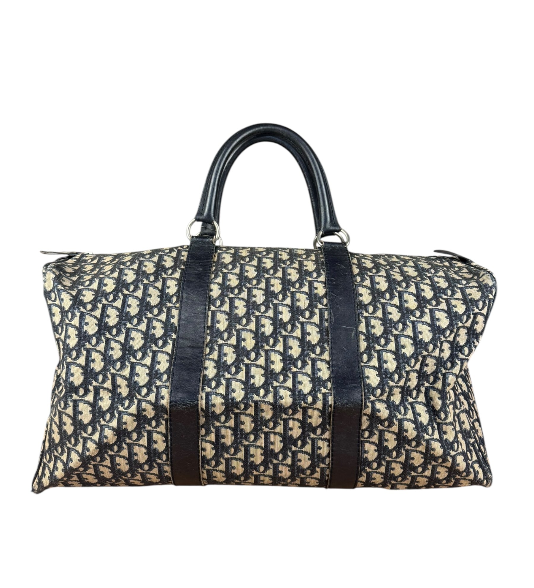 Christian Dior Vintage Navy Trotter Boston Bag