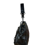 Balenciaga Le City Moto Black Leather Shoulder Pochette