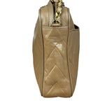 Chanel Tan Beige Chevron Leather Camera Case