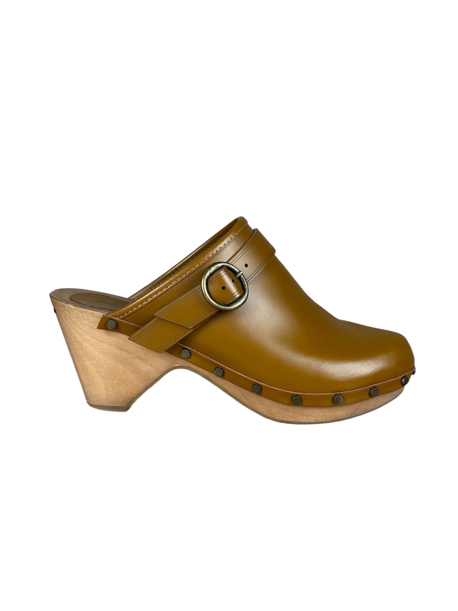 Isabel Marant Camel Brown Marant Titya Leather Clog (Footwear)