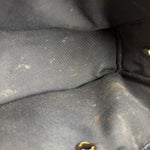 Coach Cosmetic Pouch Navy Blue Pebbled Leather