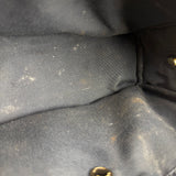 Coach Cosmetic Pouch Navy Blue Pebbled Leather