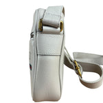 Gucci White Grained Sherry Leather Crossbody
