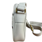 Gucci White Grained Sherry Leather Crossbody