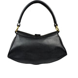 MCM Black Pebbled Leather Baugette