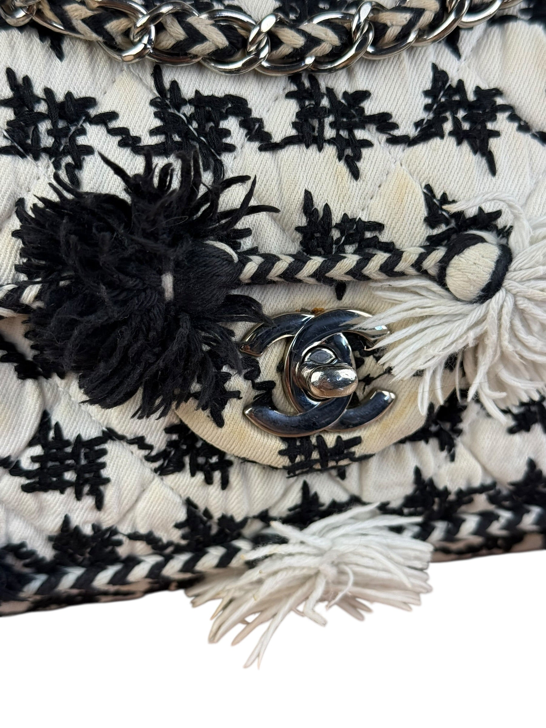 Chanel Tweed Woven Medium Classic Double Flap Bag 2014