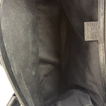 Gucci Black Leather Trim GG Horsebit Shoulder Bag