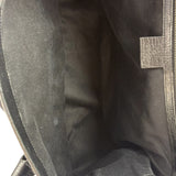 Gucci Black Leather Trim GG Horsebit Shoulder Bag
