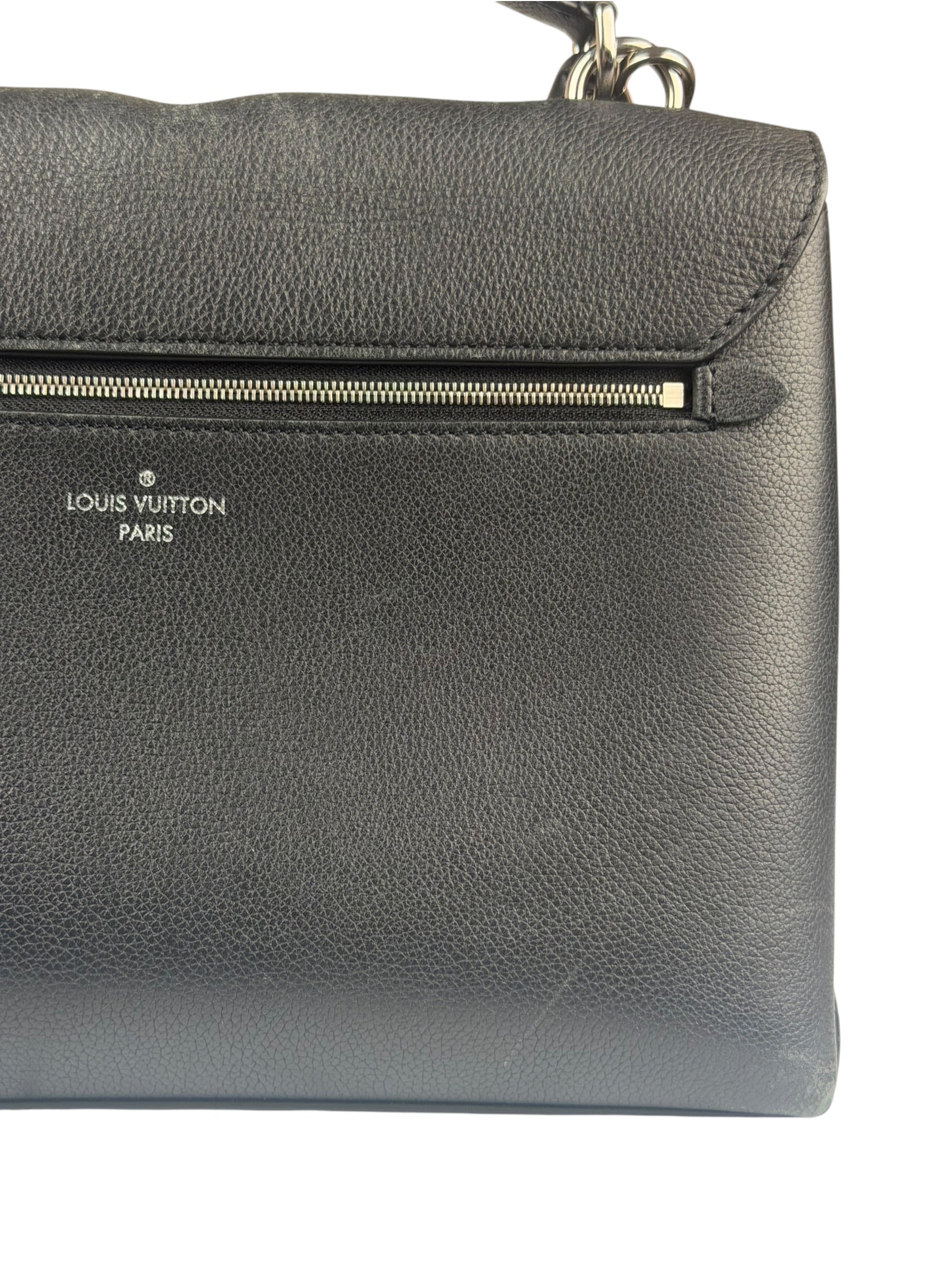 Louis Vuitton Black Pebbled Leather Taurillon Lockme Two-Way Bag
