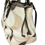 Coach Vintage Braided Strap Canvas Shoulder Bag