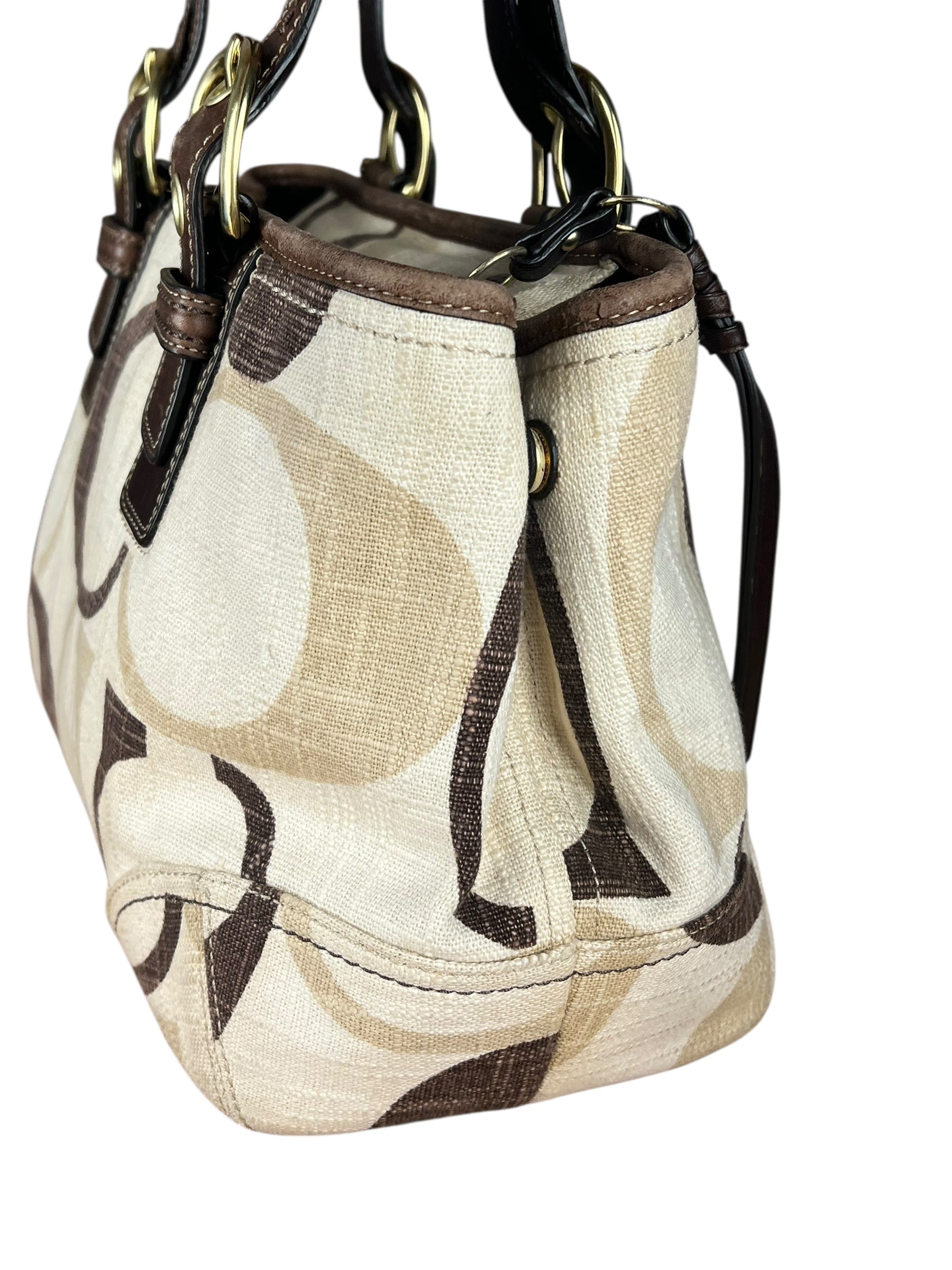 Coach Vintage Braided Strap Canvas Shoulder Bag