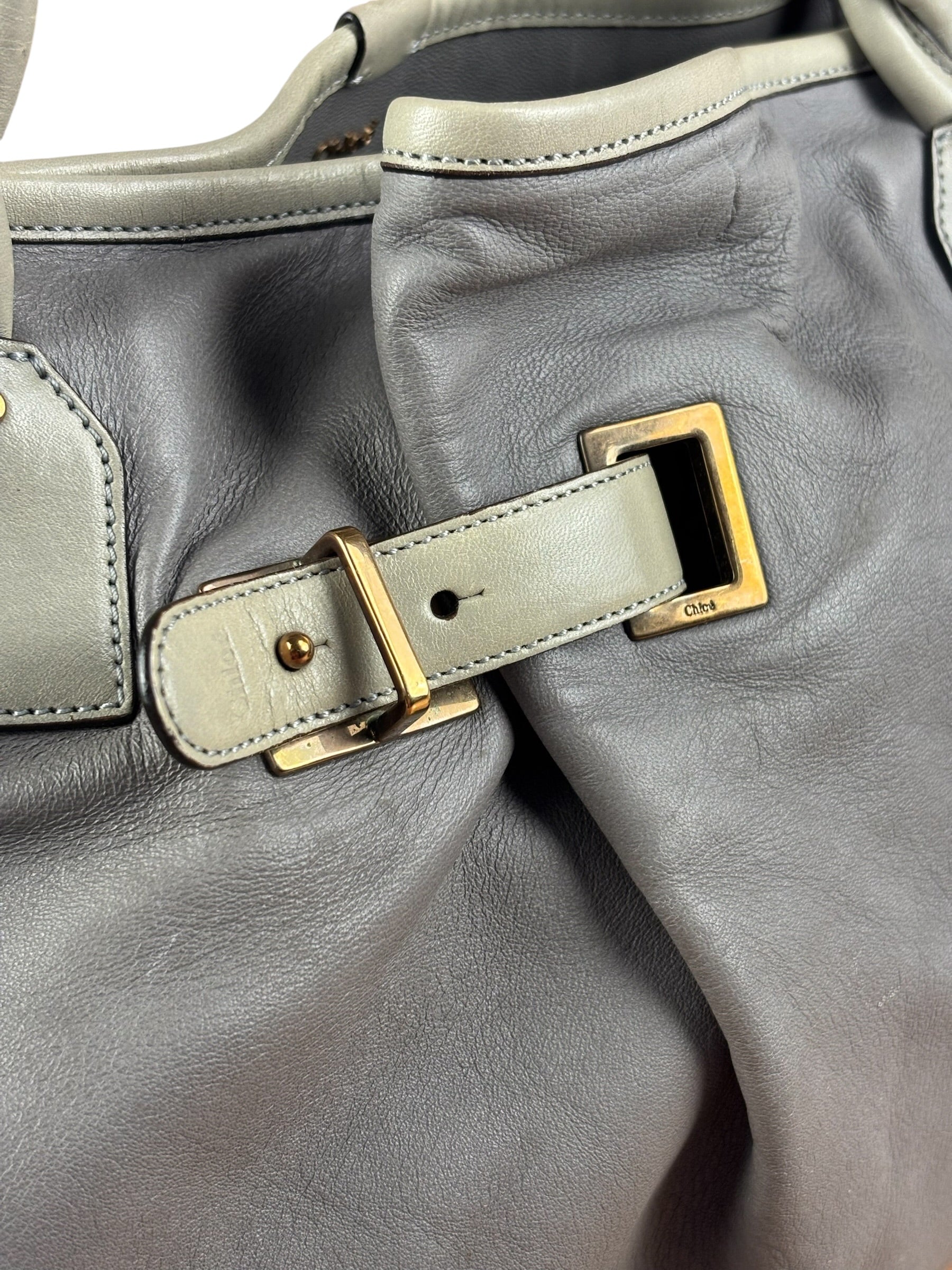Chloé Vintage Grey Leather Shoulder Bag