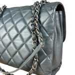 Chanel Dark Grey Quilted Leather Loop Flap Bag 2014