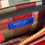 Blue Label Crestbridge Red Pebbled Leather Two-Way Bag