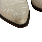 Isabel Marant White Distress Leather Western Boots