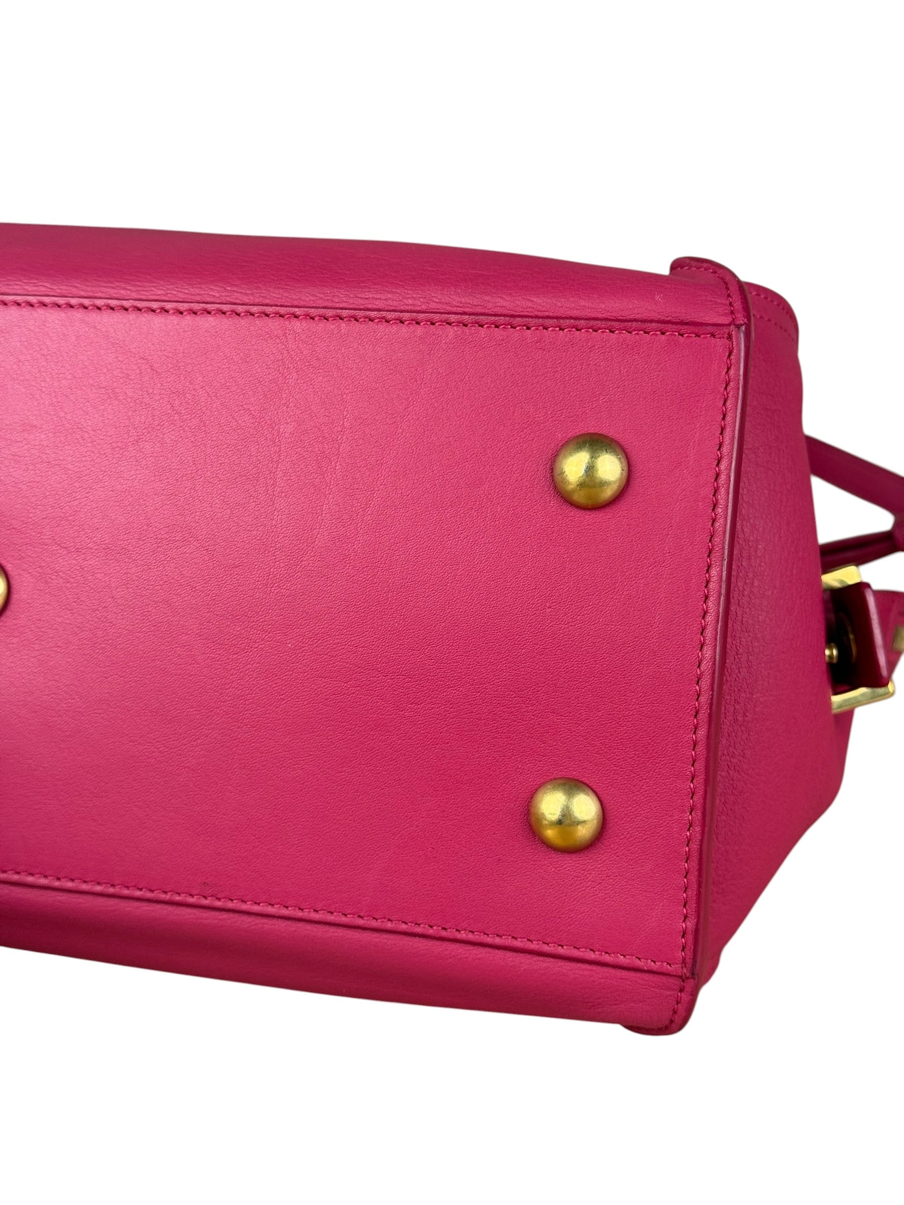 Saint Laurent Classic Y Cabas Fuchsia 2Way Handbag