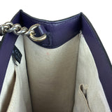 Gucci GG Purple Patent Flap Emily Chain Shoulder Bag