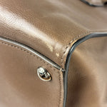 Prada Neutral Taupe Glace Calf Twin Pocket Two-Way Tote