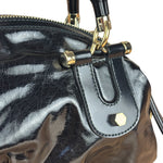Gucci Black Patent Vintage Dialux Pop Bamboo 2Way Handbag