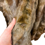 Vintage Mixed Brown Mink Fur Mid Length Coat