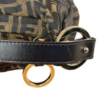 Fendi Vintage Dark Brown Zucca Chef Hobo Bag