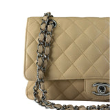 Chanel Beige Quilted Caviar Double Flap 2009