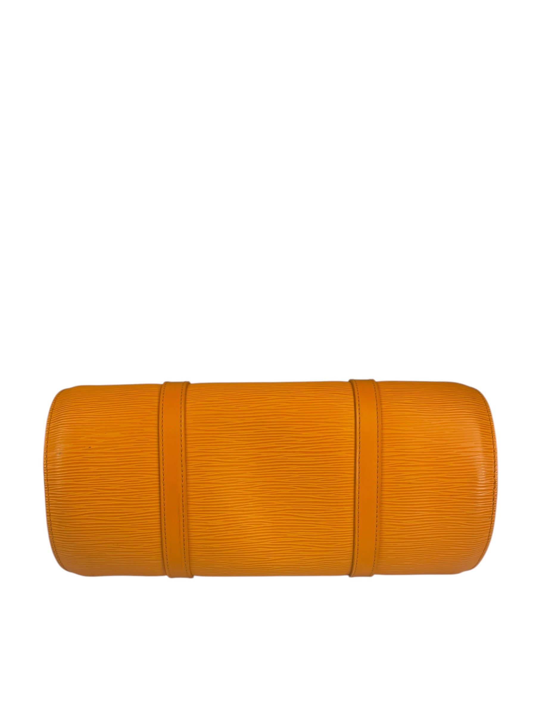 Louis Vuitton Orange Epi Leather Soufflot Handbag