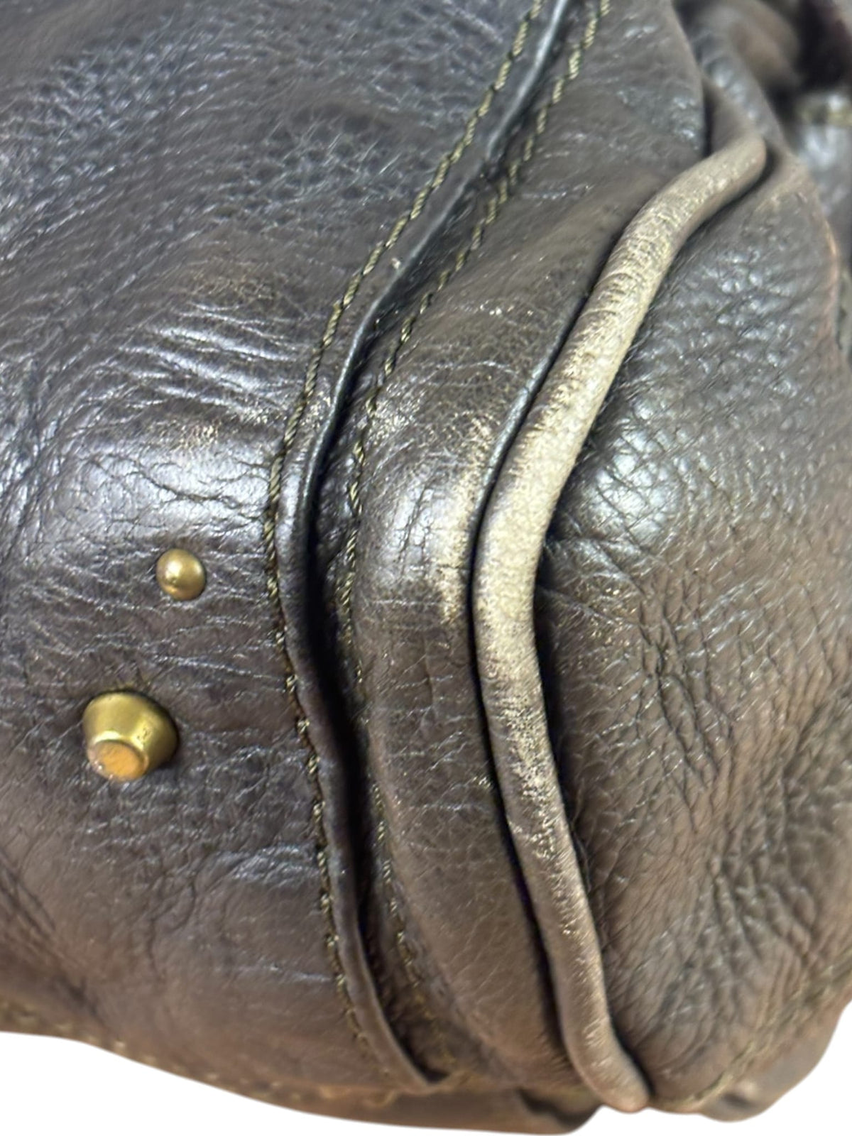 Chloe Greyish-Green Leather Paddington Handbag