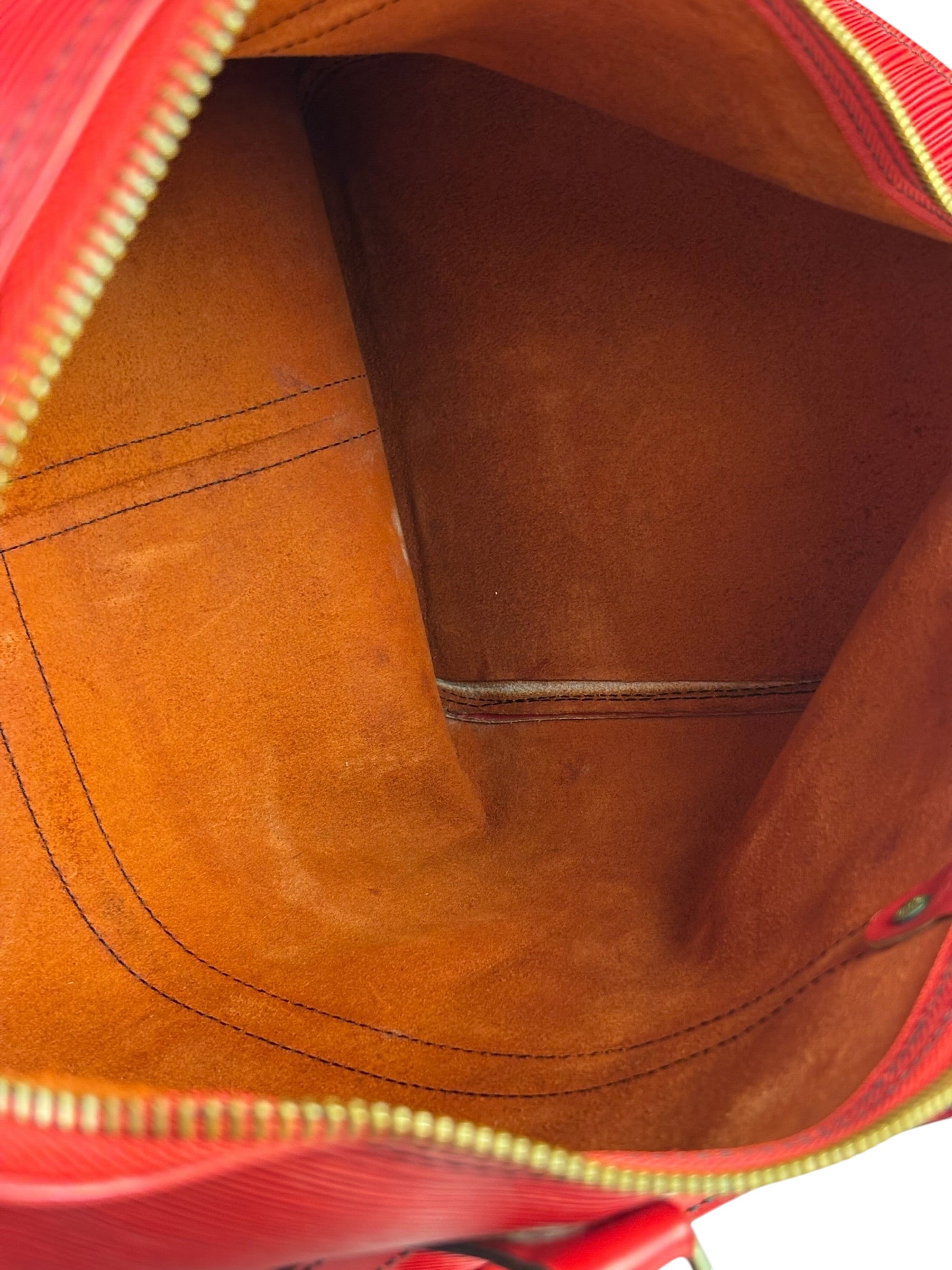 Louis Vuitton Red Epi Keepall 45