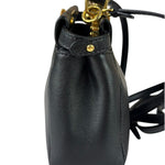 Fendi Black Leather Nano Peekaboo Two-Way Bag