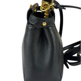 Fendi Black Leather Nano Peekaboo Two-Way Bag