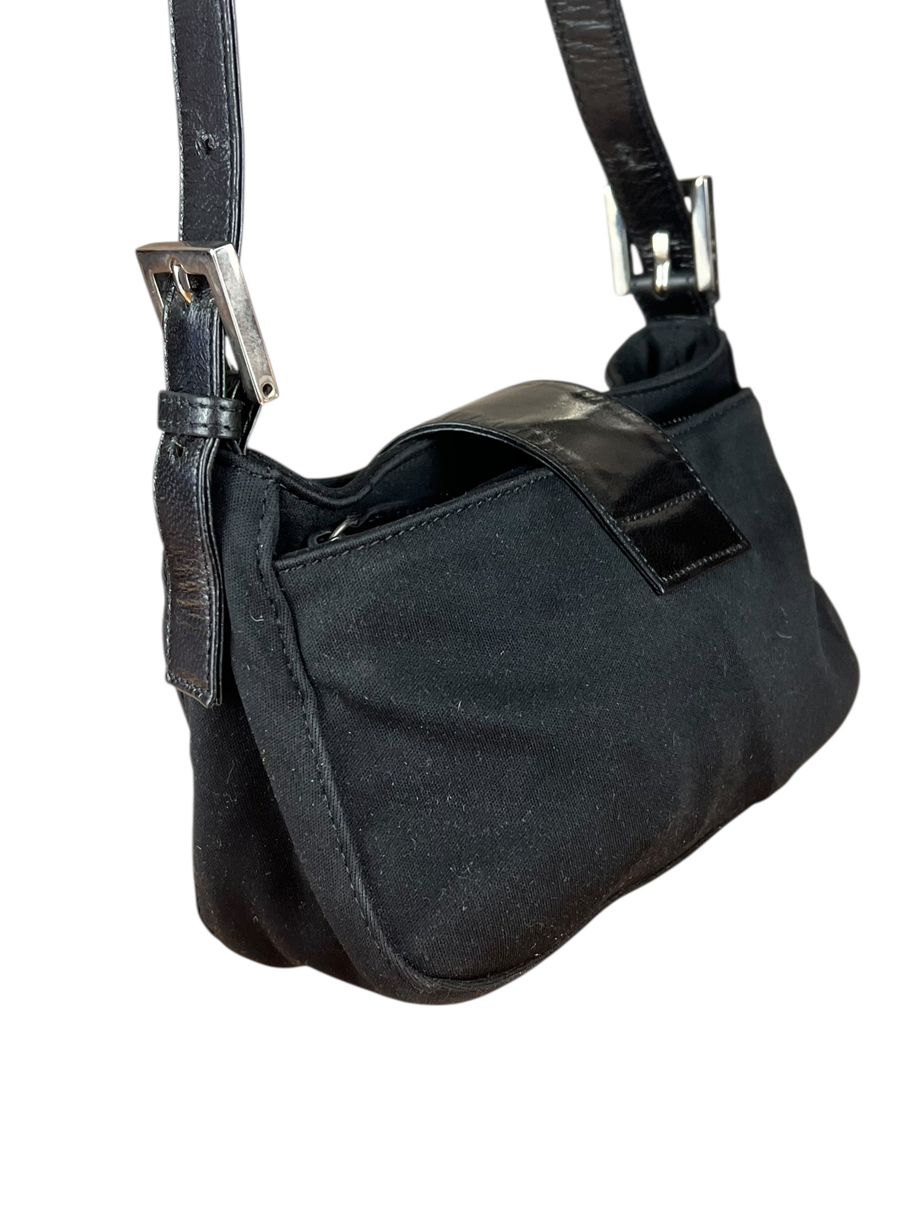 Fendi Mini Baguette Neoprene Black