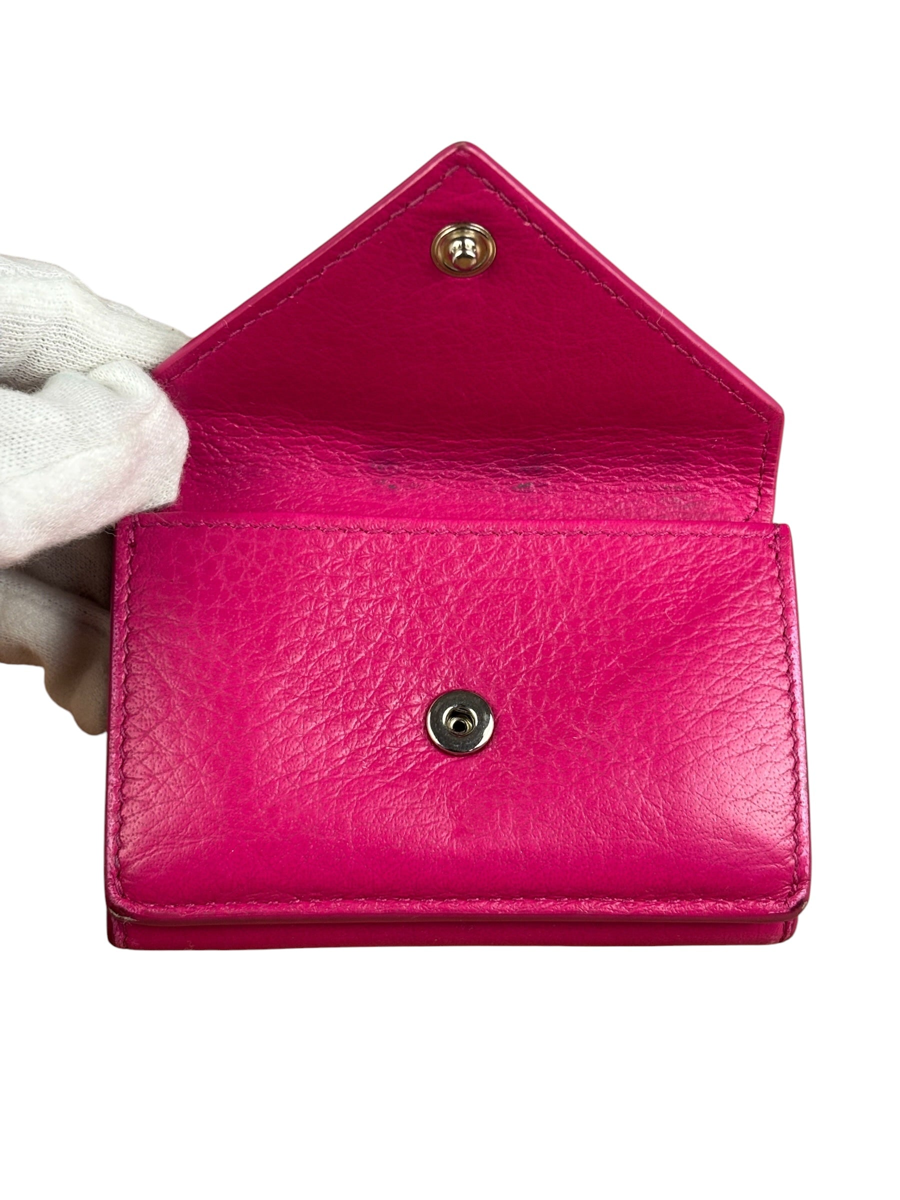 Balenciaga Hot Pink Papier Mini Wallet