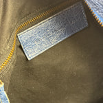Balenciaga Navy Leather Moto Work Two-Way Bag