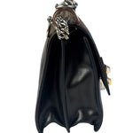 Fendi Black Leather Kan I Monster Eyes Shoulder Bag