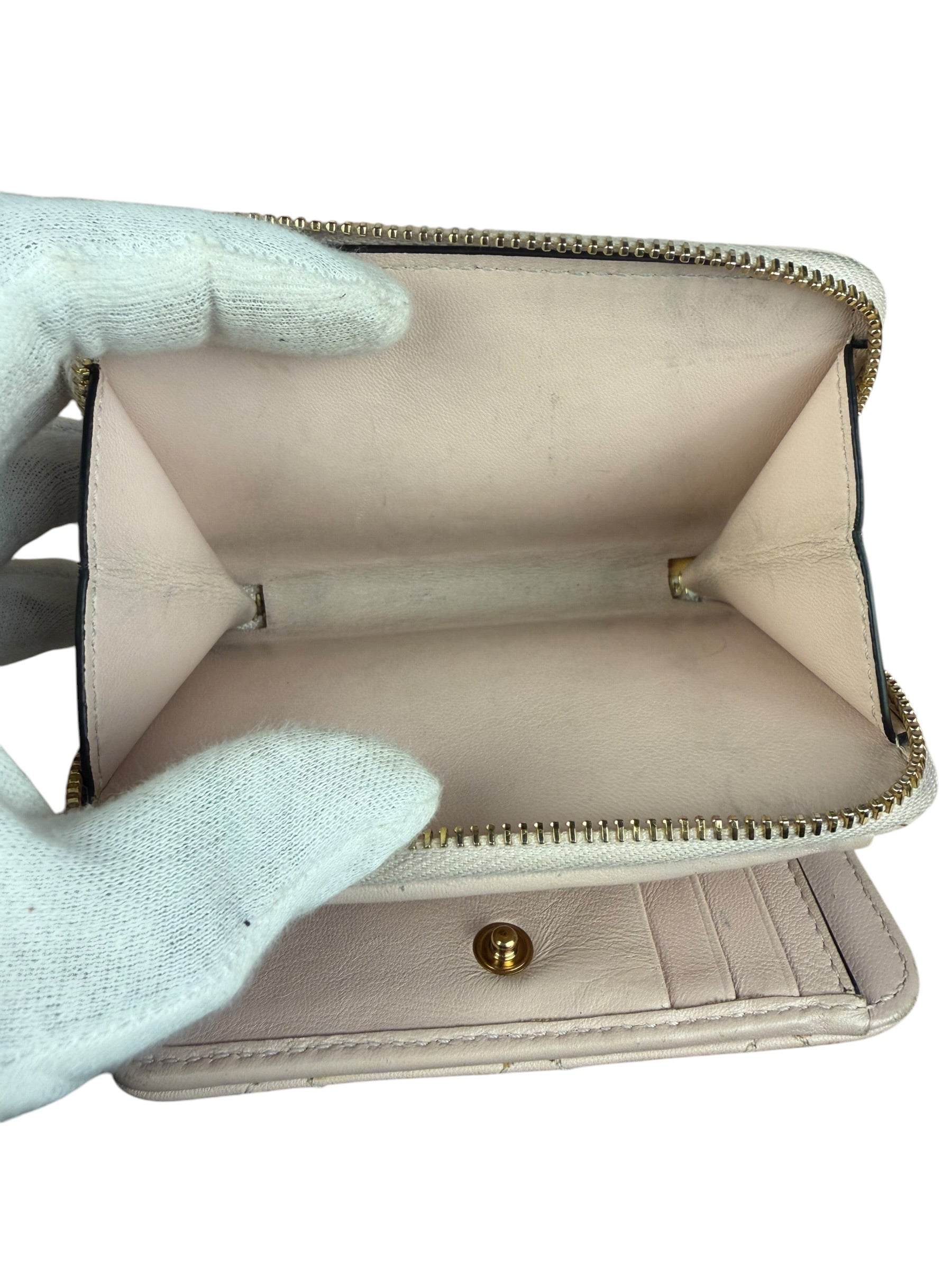 Versace Pink Leather Medusa Quilted Bifold Wallet