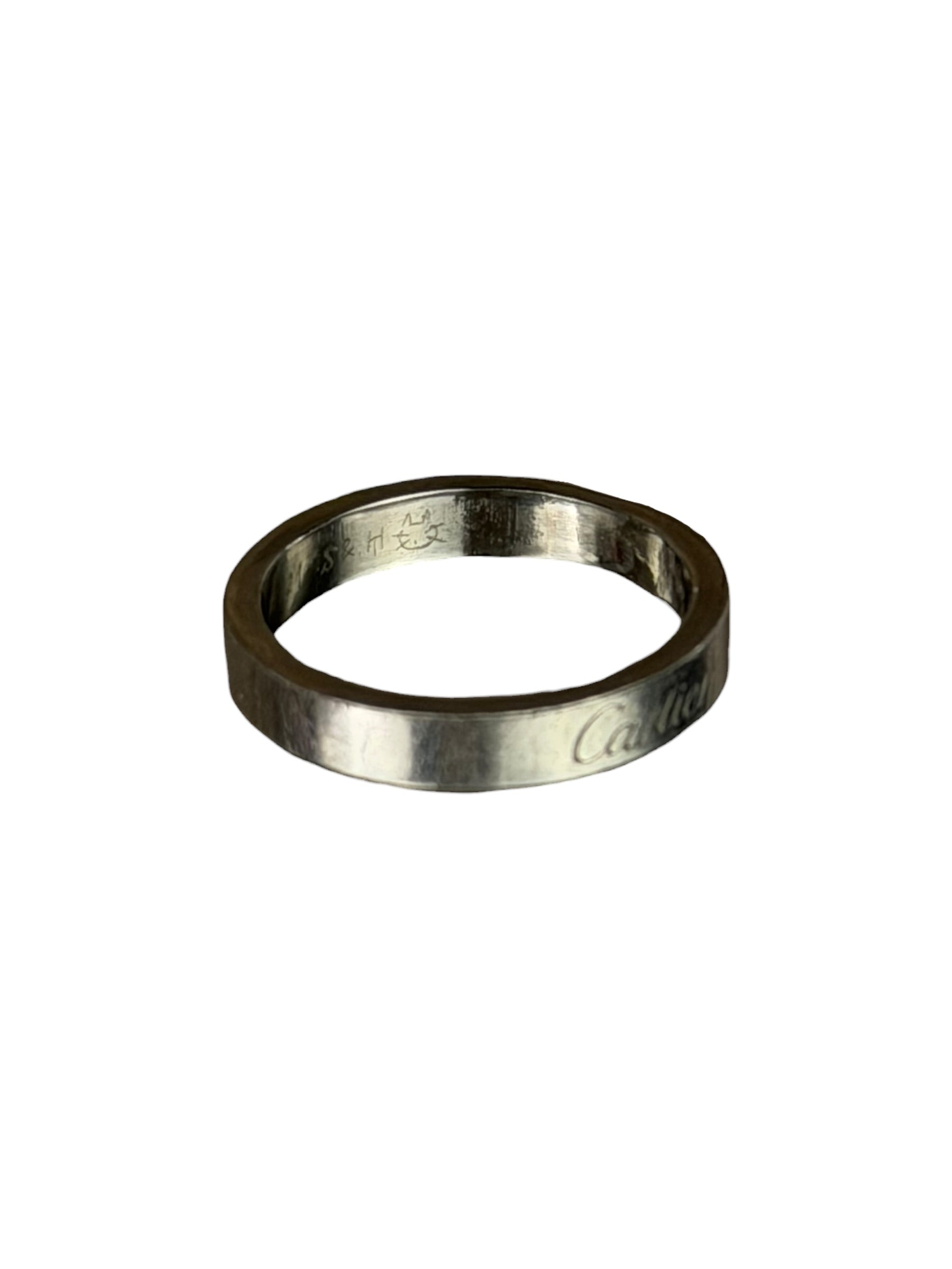 Cartier C De Cartier Wedding Platinum Band
