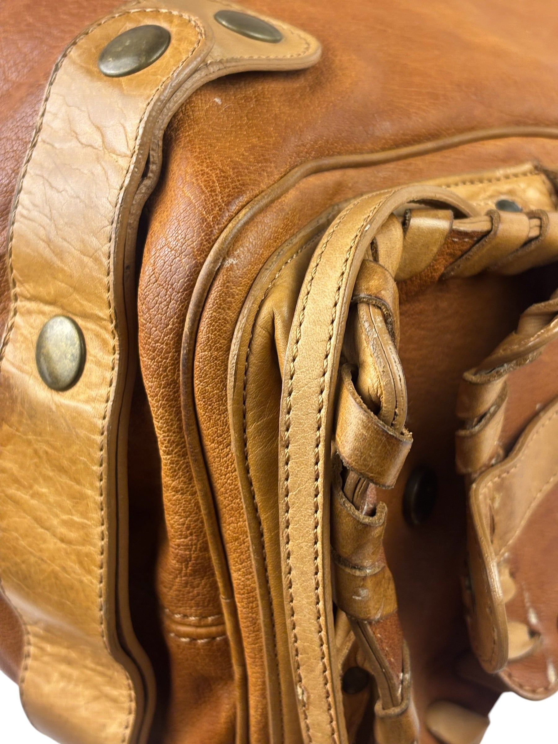 Chloe Tan Brown Leather Silverado Hobo Bag