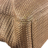 Chanel Vintage Brown Woven Straw Raffia Wooden Top Handle Handbag 2001