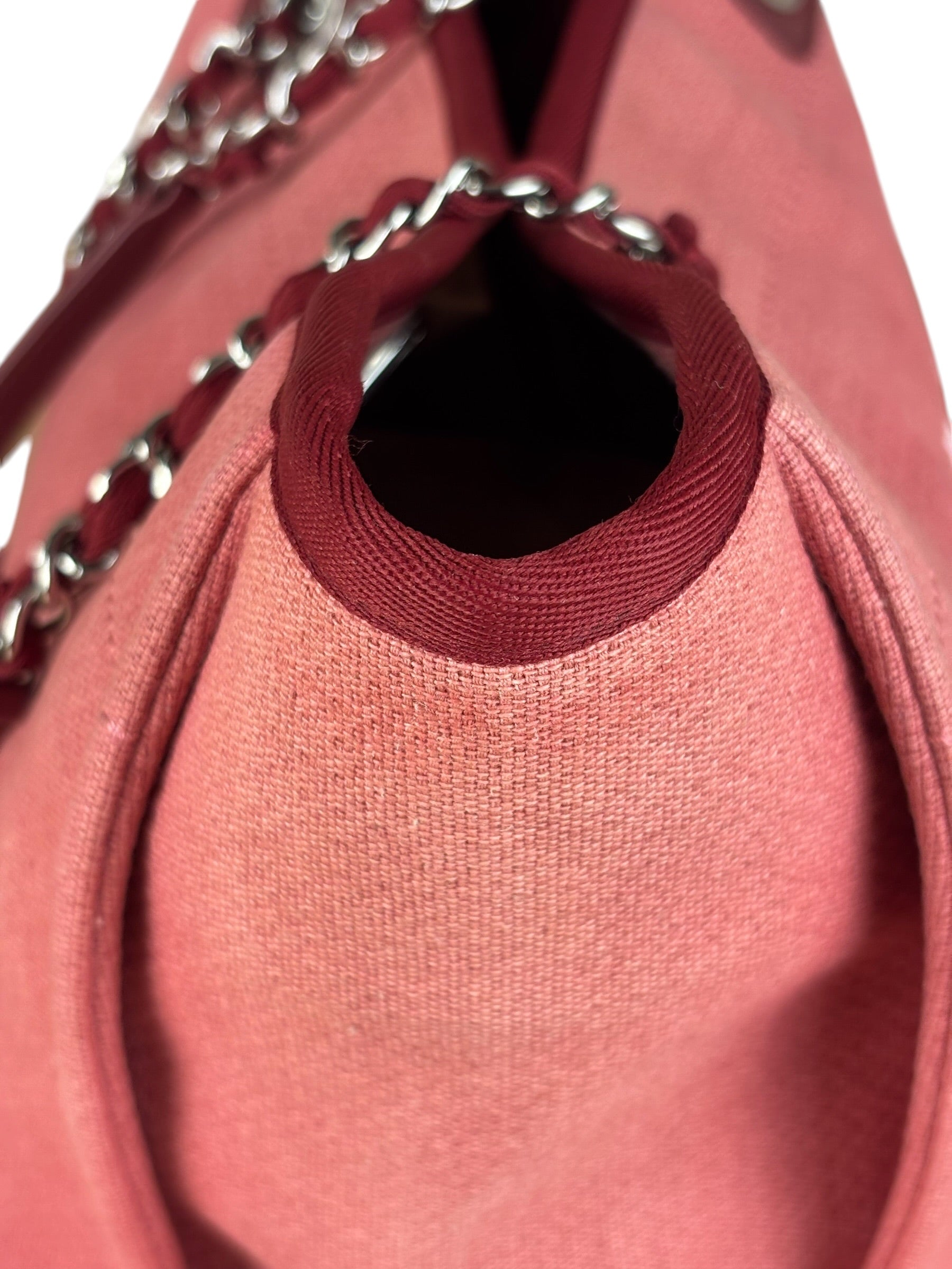 Chanel Coral Pink Medium Deauville Shopping Tote Bag 2014