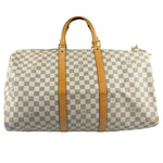 Louis Vuiiton Damier Azur Keepall Bandouliere Hand Bag 55