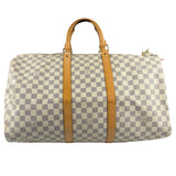 Louis Vuiiton Damier Azur Keepall Bandouliere Hand Bag 55