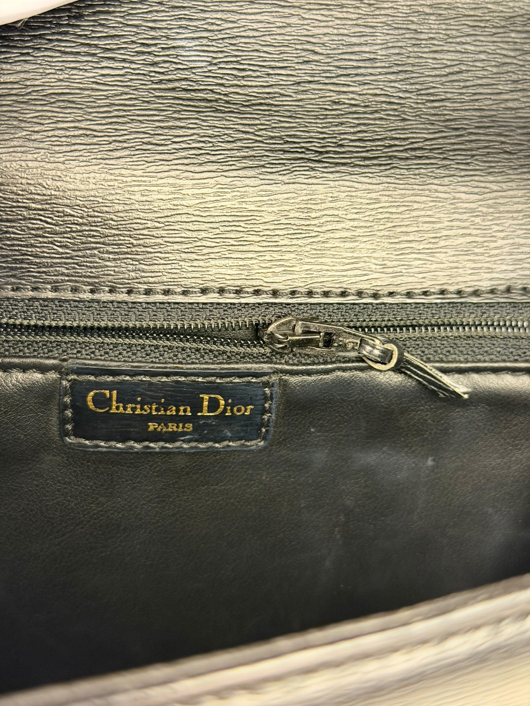 Christian Dior Black Leather Flap Bag Replacement Chain