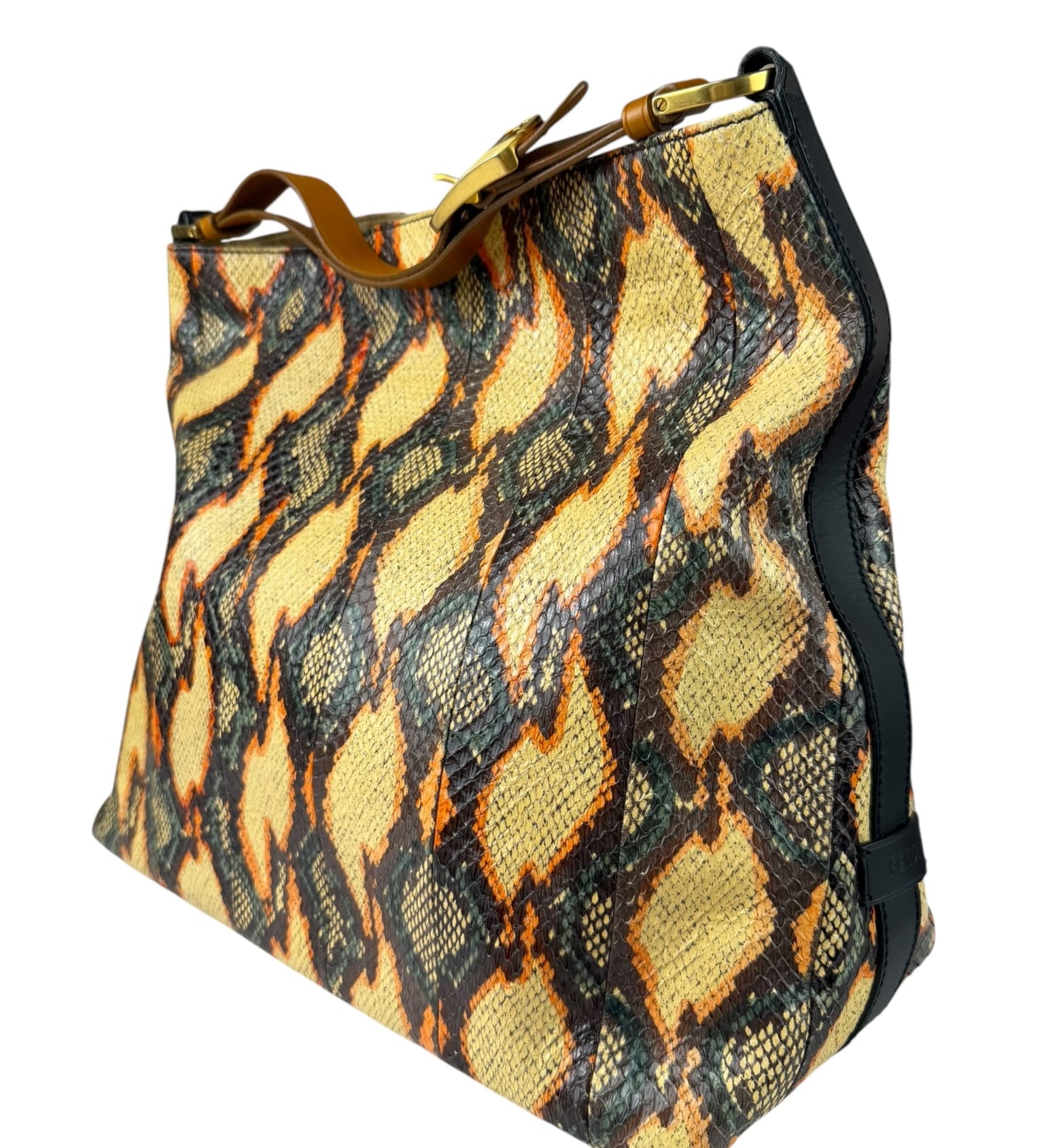 Fendi Multicolor Snakeskin Hobo Bag